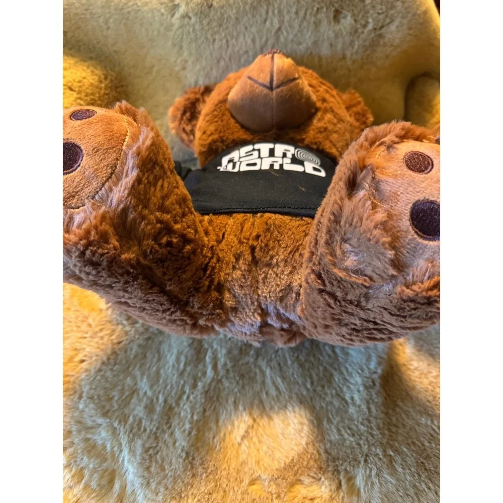 Astroworld Travis Scott Plush‎ Teddy Bear Souvenir Brown Stuffed Animal NEW